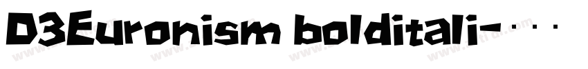 D3Euronism bolditali字体转换